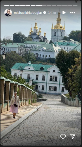 Майкл Дуглас поділився враженнями від поїздки до Києва у новому відеозверненні