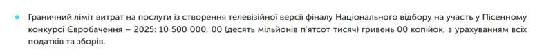 Нацвідбір на Євробачення-2025: яку суму виділили на проведення конкурсу