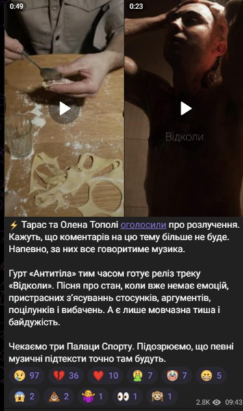 &laquo;Новий рівень цинізму&raquo;: Ексбойфренд Олени Тополі прокоментував її розлучення