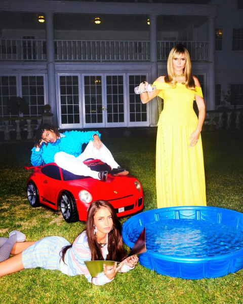 Хайді Клум вперше знялася для обкладинки зі старшими дітьми